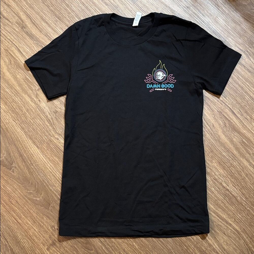 Torchy's Tacos Restaurant Graphic Tee Damn Good Tacos Short Sleeve‎ Austin Small